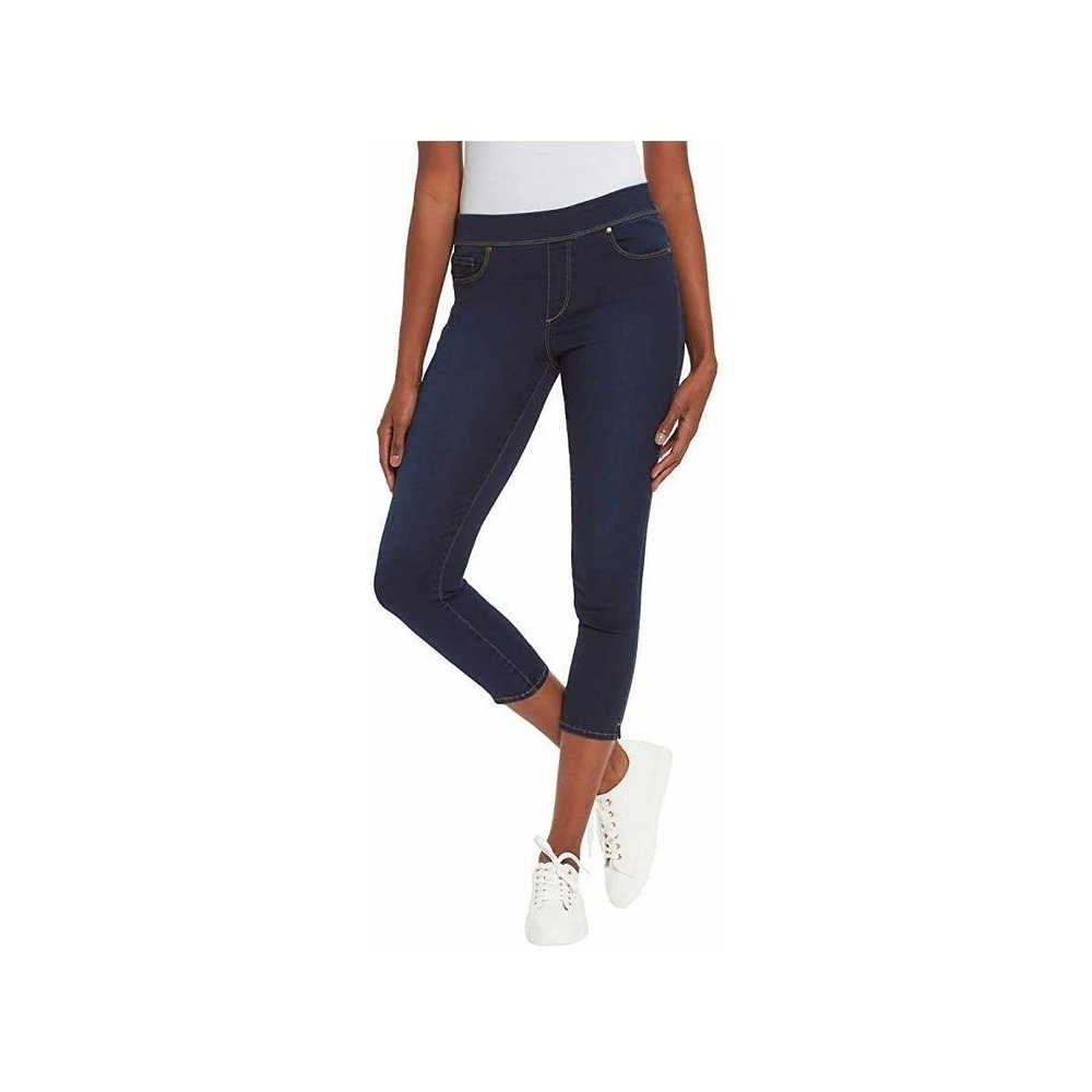 Gloria Vanderbilt Pull On Comfort Jean Madison Mid Rise Functional Pockets Sz 6